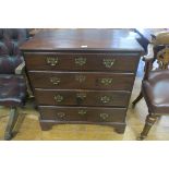 A GOOD GEORGIAN MAHOGANY CHEST,