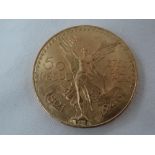 1821 / 1946 Mexican 50 pesos fine gold coin, 41.8g