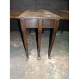 GIII mahogany D end dining table with centre folding section, gate legs(later restorations). 112 x