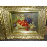 R Caspers, Still life fruit, Oils on boards, Signed, 7 x 9.5 and 9.5 x 7.5 ins.