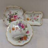 Royal Crown Derby, Derby Posies pattern six coffee cups and saucers and two small dishes