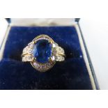 18ct gold sapphire and diamond ring