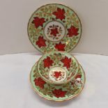 Royal Chelsea c 1950s bone china tea set comprising nine cups, saucers and plates decorated with