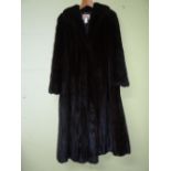 Lady’s natural Blackglama full length mink coat by Alma Furs Wimbledon – size 14 - 16 approx.