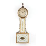 American Mahogany, Giltwood and Eglomise Banjo Clock , early 19th c., foliate tablets, h. 33 in., w.
