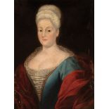 Continental School, late 18th/early 19th c ., "Portrait of a Lady", oil on canvas, unsigned, 31 1/
