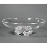 Large Steuben Glass "Low Footed" Bowl , etched mark, model #7909, designed 1942 by John Dreves,