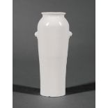 Chinese Blanc de Chine Porcelain Sleeve Vase , Kangxi Period (1662-1722), shoulders with Buddhist