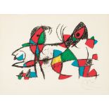 Joan Miró (Spanish, 1893-1983) , "Plate 10", 1975, lithograph in colors, pencil-signed lower