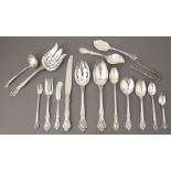 American Sterling Silver Partial Flatware Service , Gorham "King Edward" pattern, pat. 1936,