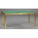 Contemporary Gilt and Polychromed Coffee Table , h. 18 in., w. 42 in., d. 22 in . Provenance: Sotre,