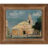 Victor Tischler (Austrian, 1890-1951) , "L'eglise à Arles", oil on board, signed lower right, signed