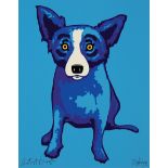 George Rodrigue (American/Louisiana, 1944-2013) , "Blue Skies Shining on Me", silkscreen, signed