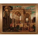 Roman or Neapolitan School, c. 1670s-c. 1690s , "A Pair of Architectural Fantasies: Arcaded