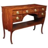 Rare American Classical Mahogany Server , early 19th c., probably New York, three frieze drawers,