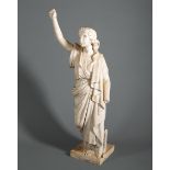 Antique Carved Marble Allegorical Statue of Hope , h. 39 1/2 in., w. 15 in., d. 14 in. Provenance: