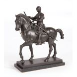 Bronze Figure of General on Horseback , after "Equestrian Monument of Gattamelata" by Donatello,