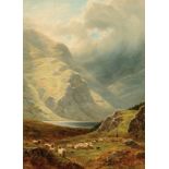 William Davies (British, 1826-1910) , "Glen Striven, Argyleshire [sic]", 1892, oil on canvas, signed