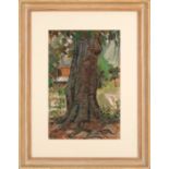 Marie Atkinson Hull (American/Mississippi, 1890-1980) , "Ancient Magnolia, Biloxi", mixed media on