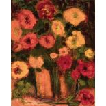 Yvette Sturgis (American/Mississippi, 20th c.) , "Still Life of Vase of Flowers", oil on canvas,