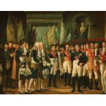 N. Henry Bingham (American, b. 1939) , "Napoleon with his Generals", oil on panel, signed lower