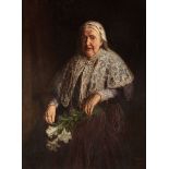 Carnig Eksergian (Turkish/American, 1855-1931) , "Julia Ward Howe", oil on canvas, signed and