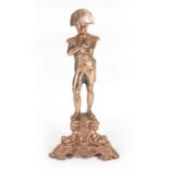 Bronze Figure of Napoleon , shaped base with putti, h. 11 1/4 in., w. 2 1/2 in., d. 2 1/4 in .