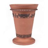 Wedgwood Rosso Antico Beaker Vase , c. 1805, impressed uppercase mark and 'RK', Egyptianesque