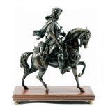 Patinated Bronze Figural Group of "Return from the Hunt" , after Émile Guillemin, h. 22 in., w. 18