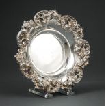 American Sterling Silver Wine Coaster , Woodside pattern 2098, cast reticulated scroll border, h.