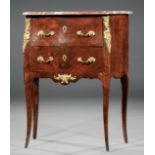 Antique Louis XV-Style Neoclassical-Style Wrought Iron and Argente Andirons , rouge marble top,