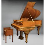 Antique American Satinwood Art Case Grand Piano , c. 1900, Gildemeester & Kroeger & Son, New York,
