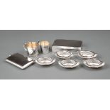Good Group of American Sterling Silver Objects , incl. Tiffany & Co. flask, (note loss to hinge)