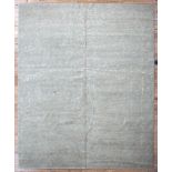 Modern Handwoven Wool and Silk Carpet , gray ground, with gold abstract design, 8 ft. 1 in. x 10 ft.