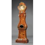 Louis XVI-Style Bronze-Mounted, Marquetry Inlaid Kingwood Tall Case Clock , mounted plaque marked "