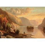 Henry Kemper (American, 1833-1894) , "Mountainous Landscape", oil on canvas, signed lower left, 12