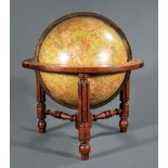 Antique English 12-Inch Celestial Globe , 1861, the cartouche reading "MALBY'S CELESTIAL GLOBE... by