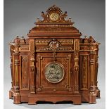 Fine American Renaissance Bronze-Mounted and Gilt-Incised Walnut and Burled Parlor Cabinet , c.