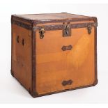 Antique Louis Vuitton Trunk , c. 1910, Vuittonite cloth, all clasps marked, interior with paper