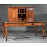 American Mahogany Writing Table , mid-19th c., stamped "manufactured... San Francisco,