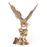 Bronze Figure of an Eagle Perched on Rocks , h. 17 3/4 in., w. 12 1/2 in., d. 9 in. . Provenance:
