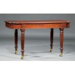 William IV Mahogany Partial Banquet Table , mid-19th c., molded top, octagonal tapered legs,