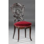 American Rococo Carved and Laminated Rosewood Side Chair , mid-19th c., attr. to J. & J.W. Meeks,