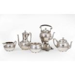American Neo-Grec Sterling Silver Tea and Coffee Service , Starr & Marcus, New York, act. 1864-1877,
