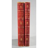 [Leather Bindings] , Viollet-Le-Duc Entretiens sur L'Architecture, c. 1863, 2 volumes in French,