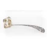 American Sterling Silver Vintage Motif Punch Ladle , Frank Smith, act. 1886-1958, retains traces