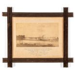 Albumen Photograph of the Steamboat Frank Pargoud , 13 1/4 in. x 17 in., framed; together with an