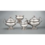 American Classical Coin Silver Tea Service , William Thomson, New York, act. 1810-1833, incl.