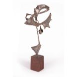 Arturo Bassols (Cuban/American, 1936-2001) , "Abstract Form", 1969, welded steel sculpture, h. 22