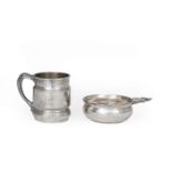 American Aesthetic Sterling Silver Cup , Whiting, late 19th c., engraved "Volney C. Rivet," h. 3 5/8